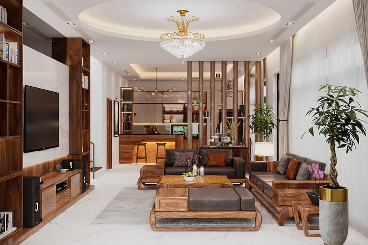 Thiết kế nội thất phòng khách hiện đại